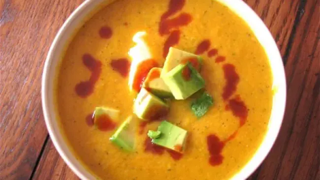 Sweet Potato Zucchini Vichyssoise, Spiced Up