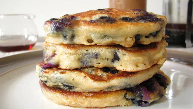 Blueberry Buttermilk Pancakes for One
