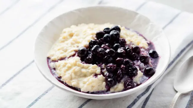 Blueberry Brown Rice Pudding