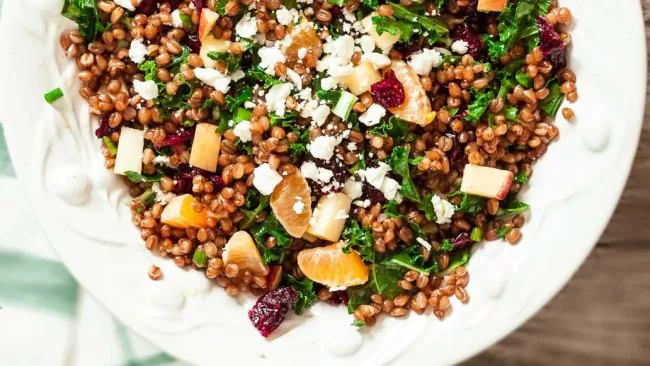 Apple Cranberry Wheat Berry Salad