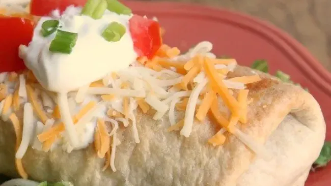 Non-Fried Beef & Bean Chimichangas Recipe