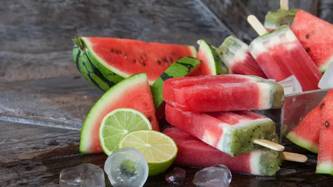 Melon Yogurt Popsicles