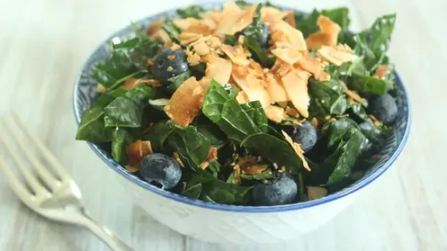 Blueberry & Toasted Coconut Kale Salad