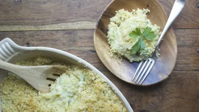 Cheesy Garlic & Herb Broccoli Quinoa Casserole