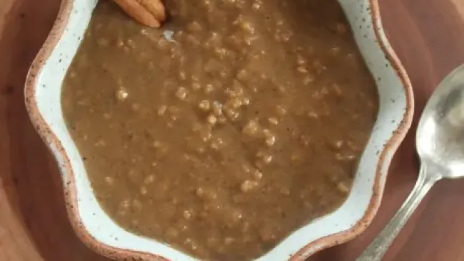 Gingerbread ‘Nog Steel Cut Oats