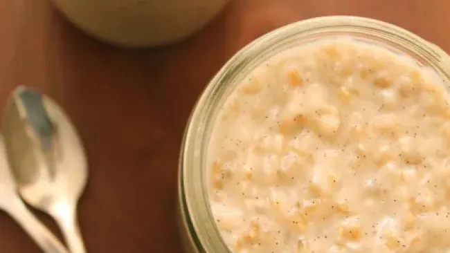 Vanilla Bean Coconut Steel Cut Oats “Rice” Pudding