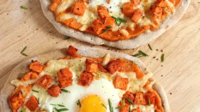 Individual Sweet Potato Breakfast Pizzas