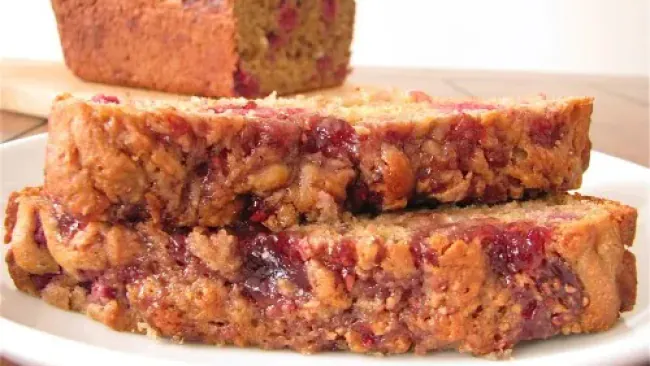 Raspberry & White Chocolate Peanut Butter Bread