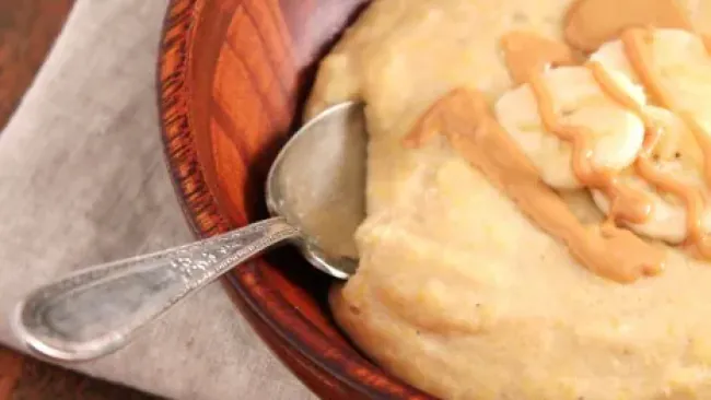 Peanut Butter & Banana Breakfast Polenta