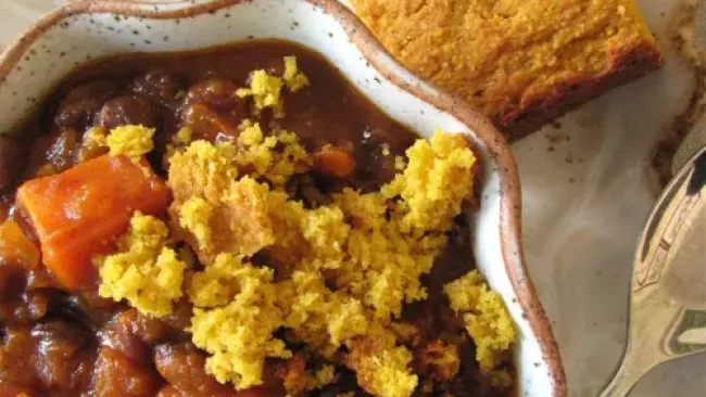 Pumpkin, Sweet Potato, & Black Bean Chili