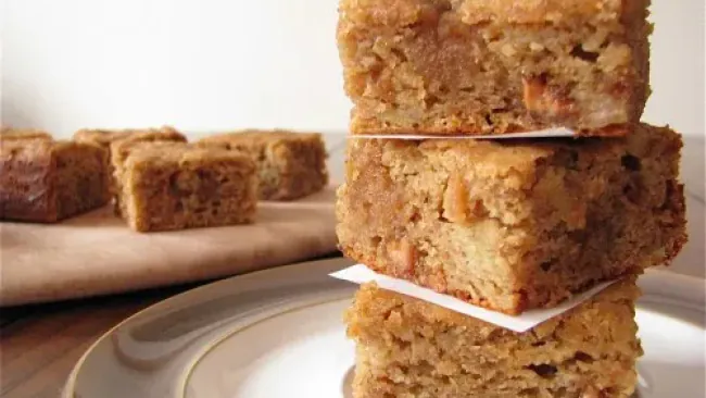 Peanut Butter & Honey Banana Blondies