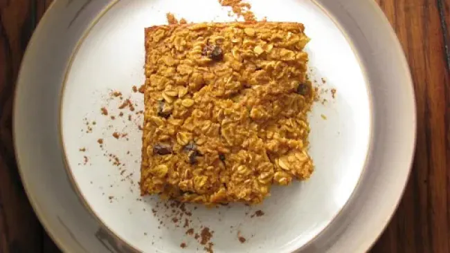 Pumpkin & Caramelized Banana Baked Oatmeal