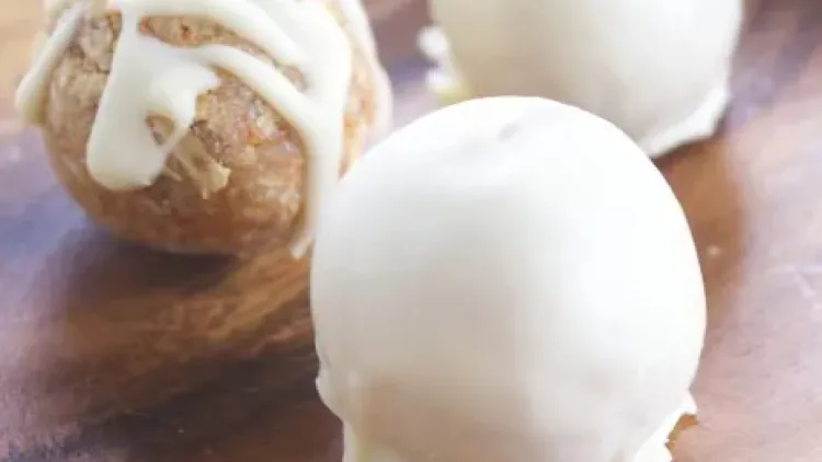 Carrot Cake Macaroon White Chocolate Truffles