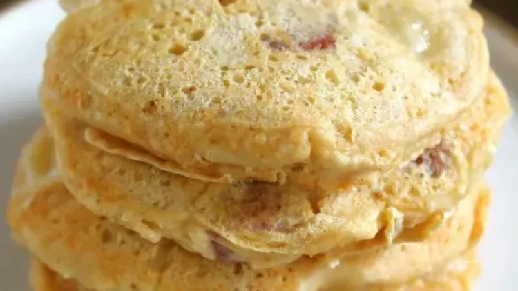 Ham & Cheese Griddle Cakes for One