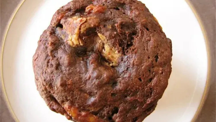 Chocolate Peanut Butter Banana Muffins