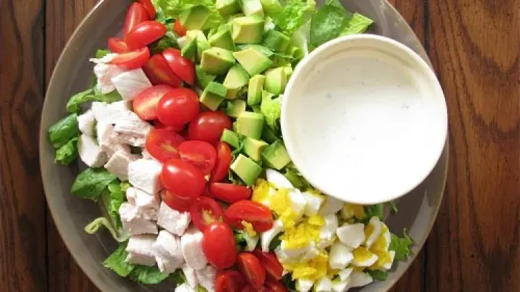 Chicken Cobb Salad with Blue Cheese Buttermilk Dressing