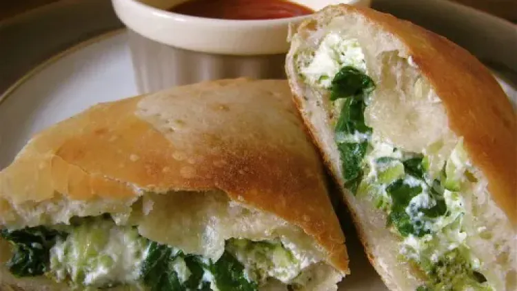 Calzones with Pesto, Zucchini, and Spinach